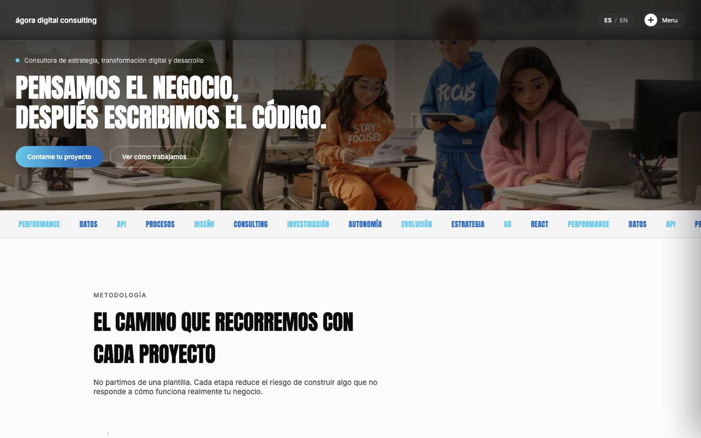 Sitio de ÁGORA Digital Consulting