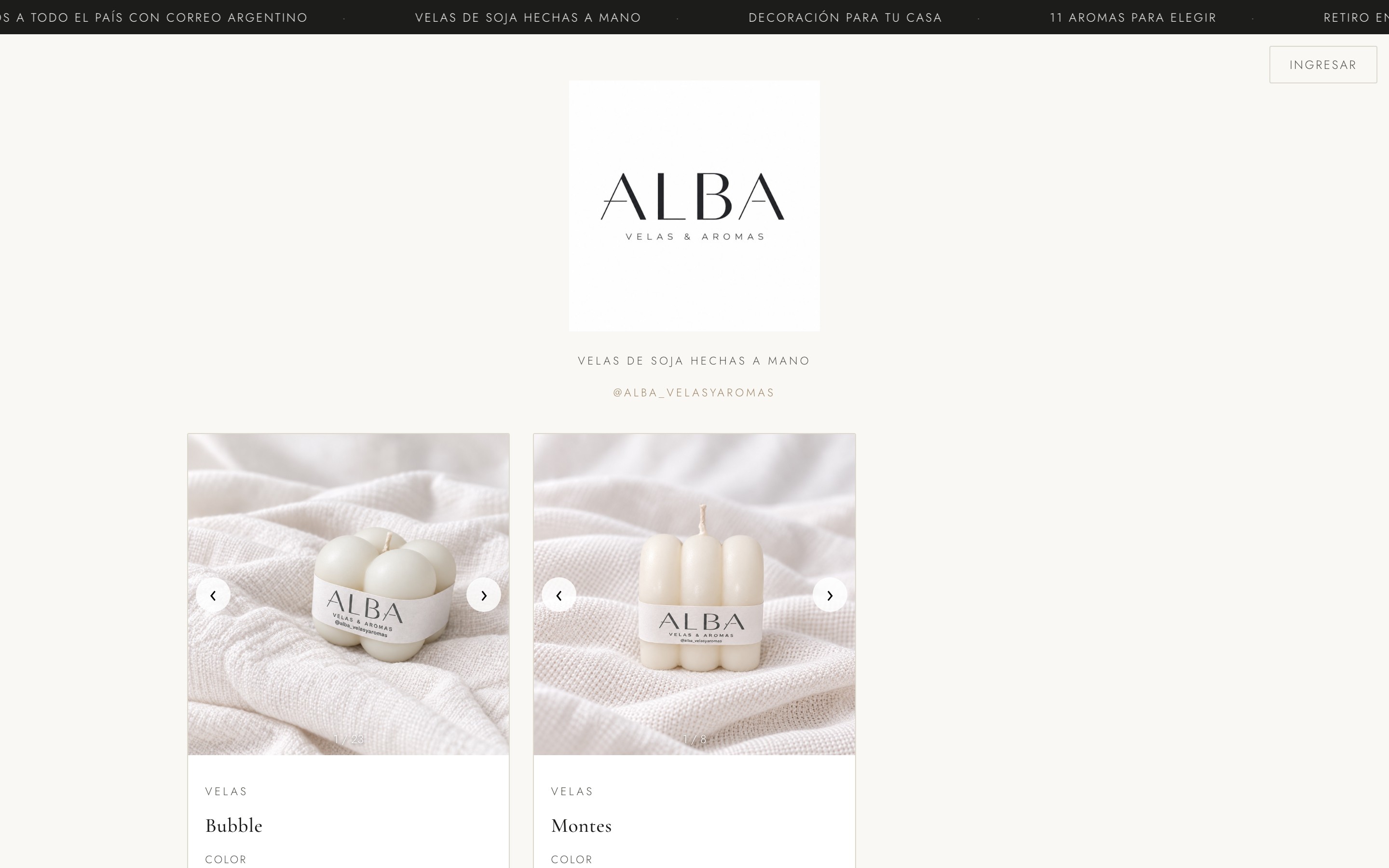 Tienda de Alba Velas y Aromas
