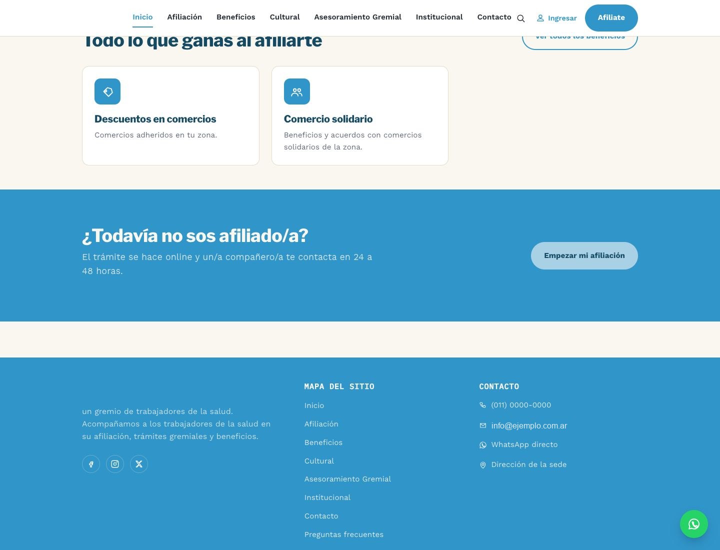 Cartilla y beneficios