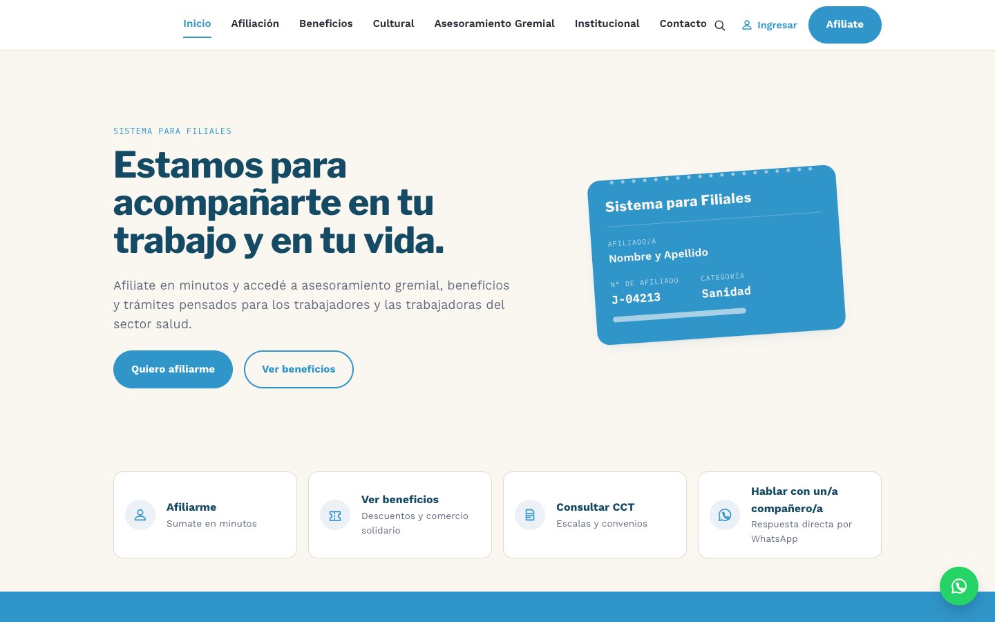 Sitio de Sistema para Filiales