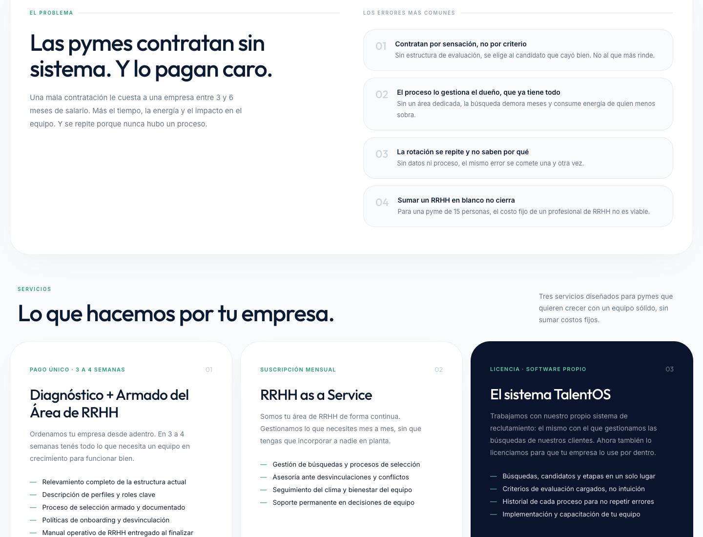 Sección del problema